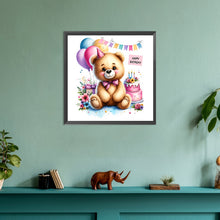 Load image into Gallery viewer, Diamond Painting - Full Round - birthday bear (30*30CM)