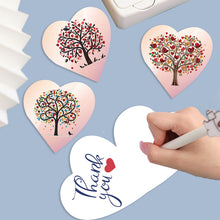 Load image into Gallery viewer, 6 Pcs Christmas Special Shape Diamond Painting Greeting Card Kit (Heart Tree)