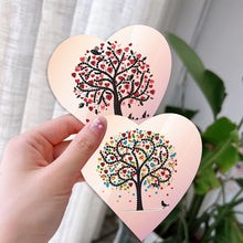 Load image into Gallery viewer, 6 Pcs Christmas Special Shape Diamond Painting Greeting Card Kit (Heart Tree)