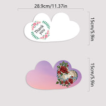 Load image into Gallery viewer, 6 Pcs Christmas Special Shape Diamond Painting Greeting Card Kit (Heart Rose)