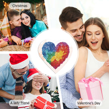 Load image into Gallery viewer, 6 Pcs Christmas Special Shape Diamond Painting Greeting Card Kit(Colorful Heart)