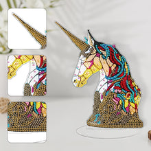Load image into Gallery viewer, Lion Diamond Painting Desktop Ornaments Kit with Light for Office Desktop Decor