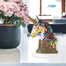 Load image into Gallery viewer, Lion Diamond Painting Desktop Ornaments Kit with Light for Office Desktop Decor