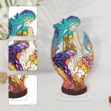 Load image into Gallery viewer, Lion Diamond Painting Desktop Ornaments Kit with Light for Office Desktop Decor