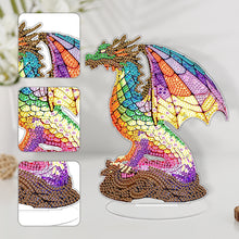 Load image into Gallery viewer, Lion Diamond Painting Desktop Ornaments Kit with Light for Office Desktop Decor