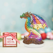 Load image into Gallery viewer, Lion Diamond Painting Desktop Ornaments Kit with Light for Office Desktop Decor