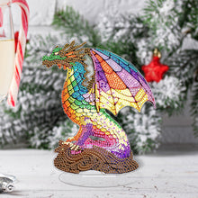 Load image into Gallery viewer, Lion Diamond Painting Desktop Ornaments Kit with Light for Office Desktop Decor