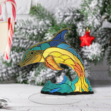 Load image into Gallery viewer, Lion Diamond Painting Desktop Ornaments Kit with Light for Office Desktop Decor