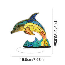 Load image into Gallery viewer, Lion Diamond Painting Desktop Ornaments Kit with Light for Office Desktop Decor