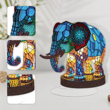 Load image into Gallery viewer, Lion Diamond Painting Desktop Ornaments Kit with Light for Office Desktop Decor