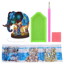Load image into Gallery viewer, Lion Diamond Painting Desktop Ornaments Kit with Light for Office Desktop Decor