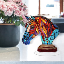 Load image into Gallery viewer, Lion Diamond Painting Desktop Ornaments Kit with Light for Office Desktop Decor