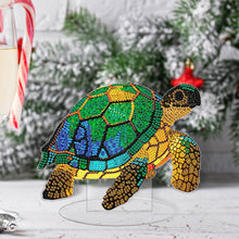 Load image into Gallery viewer, Lion Diamond Painting Desktop Ornaments Kit with Light for Office Desktop Decor