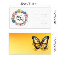 Load image into Gallery viewer, 6Pcs Christmas Butterfly Special Shape Diamond Painting Greeting Card (Yellow)
