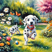 Load image into Gallery viewer, Diamond Painting - Full Round - Playful dog (40*40CM)