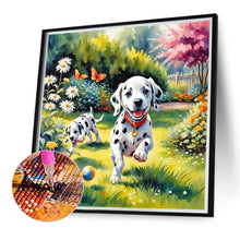 Load image into Gallery viewer, Diamond Painting - Full Round - Playful dog (40*40CM)