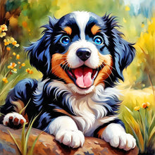 Load image into Gallery viewer, Diamond Painting - Full Round - happy dog (40*40CM)
