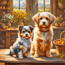 Load image into Gallery viewer, Diamond Painting - Full Round - Dog in the kitchen (40*40CM)