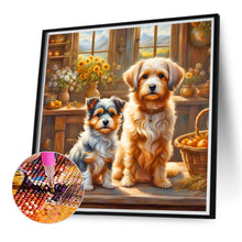 Load image into Gallery viewer, Diamond Painting - Full Round - Dog in the kitchen (40*40CM)