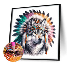 Load image into Gallery viewer, Diamond Painting - Full Round - Indian wolf head (40*40CM)