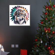 Load image into Gallery viewer, Diamond Painting - Full Round - Indian wolf head (40*40CM)