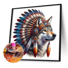 Load image into Gallery viewer, Diamond Painting - Full Round - Indian wolf head (40*40CM)