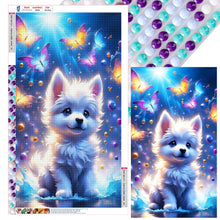 Load image into Gallery viewer, Diamond Painting - Full Round - Fantasy butterfly and dog (40*70CM)
