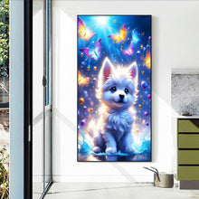 Load image into Gallery viewer, Diamond Painting - Full Round - Fantasy butterfly and dog (40*70CM)