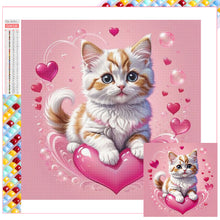 Load image into Gallery viewer, Diamond Painting - Full Square - Valentine's Day Love Cat (30*30CM)