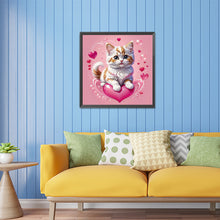 Load image into Gallery viewer, Diamond Painting - Full Square - Valentine's Day Love Cat (30*30CM)