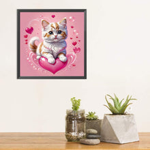 Load image into Gallery viewer, Diamond Painting - Full Square - Valentine's Day Love Cat (30*30CM)