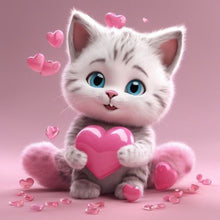 Load image into Gallery viewer, Diamond Painting - Full Square - Valentine's Day Love Cat (30*30CM)