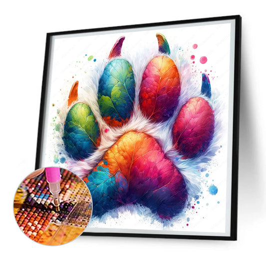 Diamond Painting - Full Round - Colorful paws (30*30CM)
