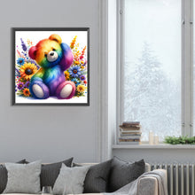 Load image into Gallery viewer, Diamond Painting - Full Round - rainbow bear (30*30CM)
