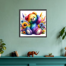 Load image into Gallery viewer, Diamond Painting - Full Round - rainbow bear (30*30CM)
