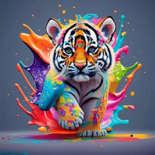 Load image into Gallery viewer, Diamond Painting - Full Round - Colorful little tiger (30*30CM)