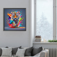 Load image into Gallery viewer, Diamond Painting - Full Round - Colorful little tiger (30*30CM)