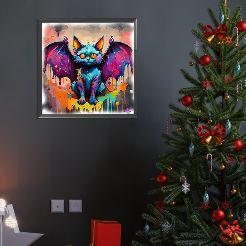 Diamond Painting - Full Round - Forest animals-bats (40*40CM)