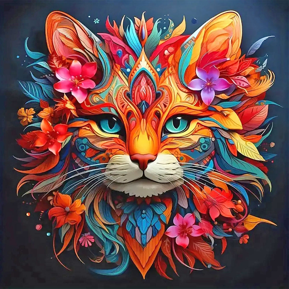 Diamond Painting - Full Round - Forest animals-kitten (40*40CM)