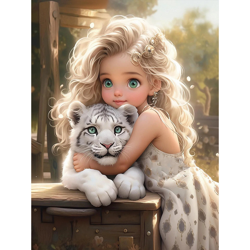 Diamond Painting - Full Round - Sweet big eyed girl (30*40CM)