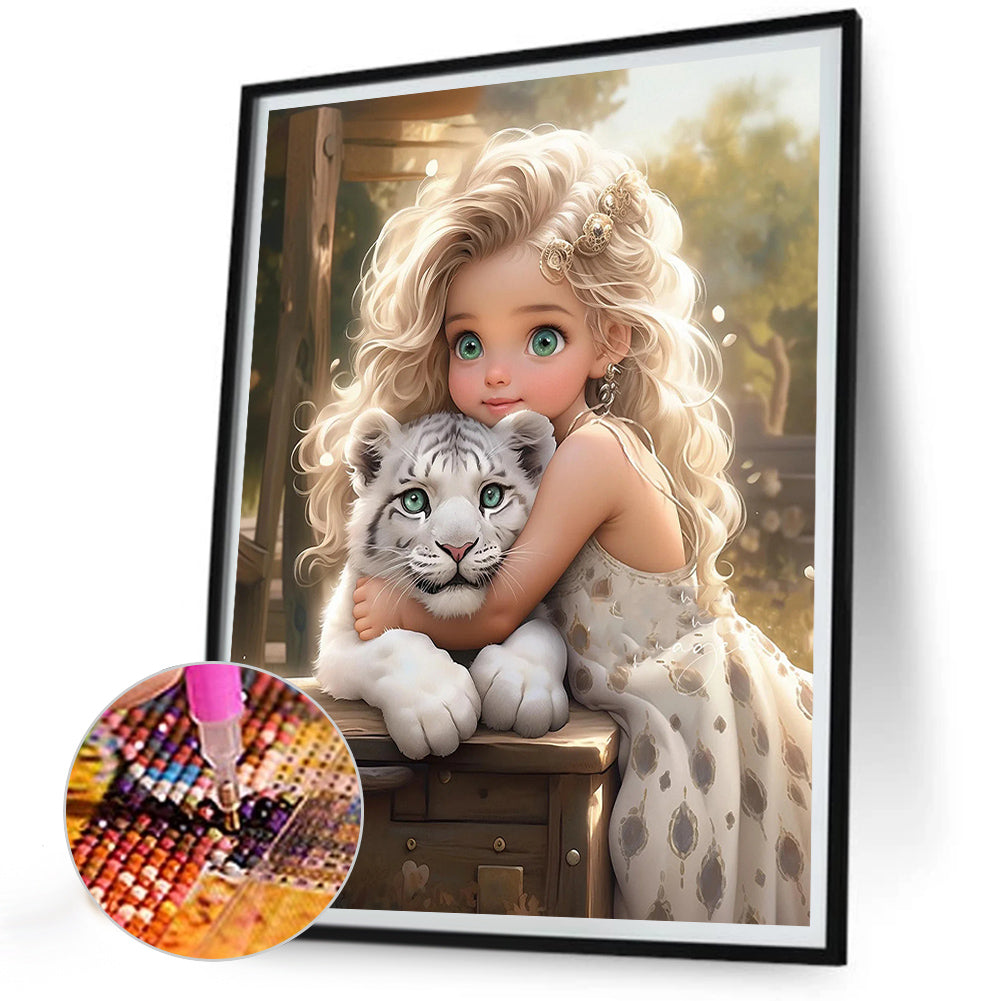 Diamond Painting - Full Round - Sweet big eyed girl (30*40CM)