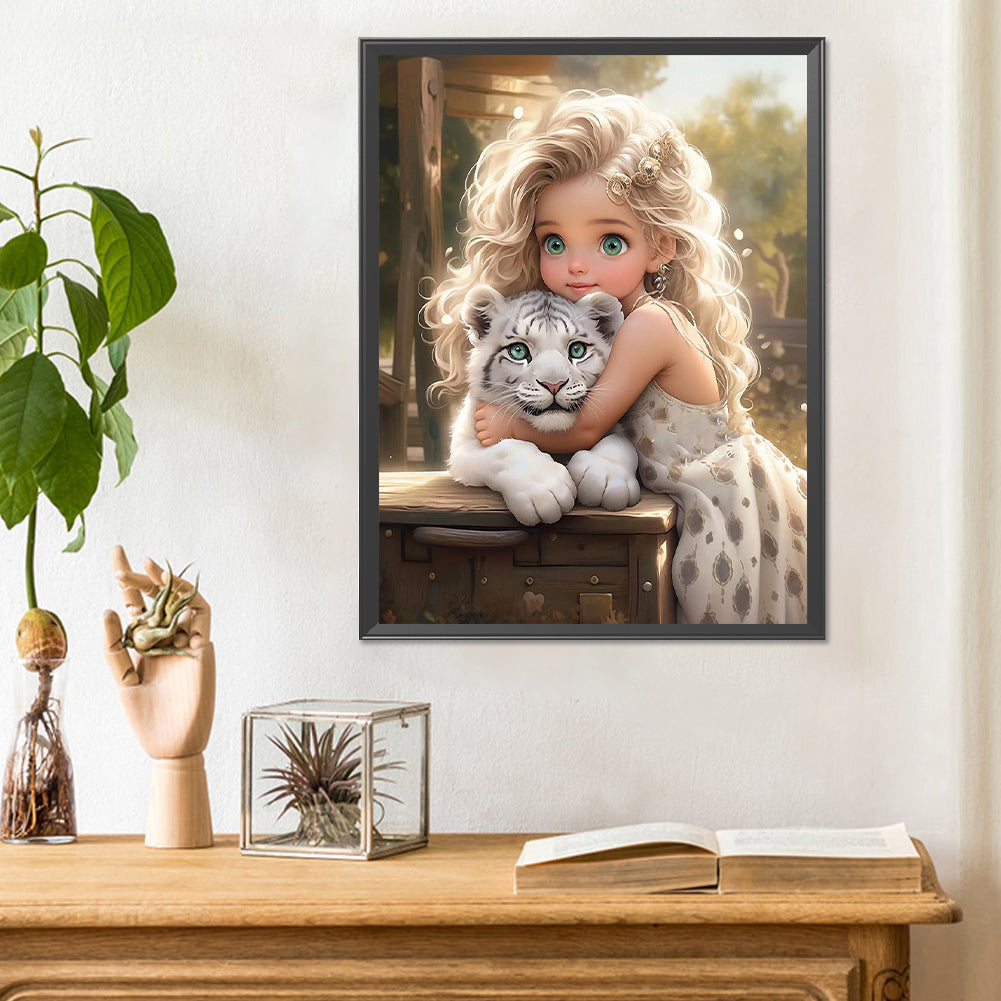 Diamond Painting - Full Round - Sweet big eyed girl (30*40CM)