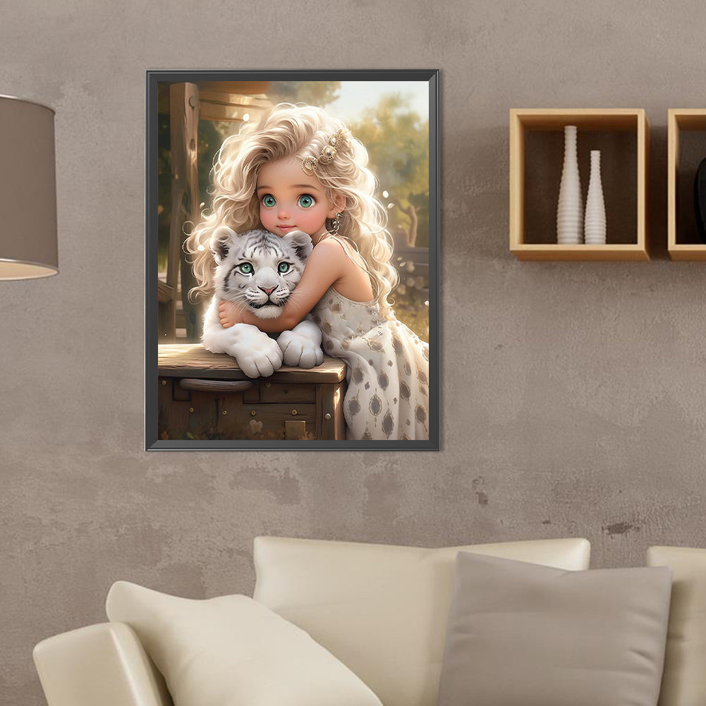 Diamond Painting - Full Round - Sweet big eyed girl (30*40CM)