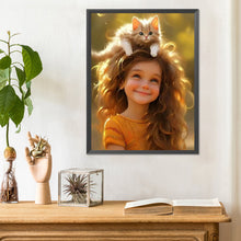Load image into Gallery viewer, Diamond Painting - Full Round - Sweet big eyed girl (30*40CM)