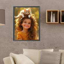 Load image into Gallery viewer, Diamond Painting - Full Round - Sweet big eyed girl (30*40CM)