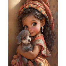 Load image into Gallery viewer, Diamond Painting - Full Round - Sweet big eyed girl (30*40CM)