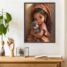 Load image into Gallery viewer, Diamond Painting - Full Round - Sweet big eyed girl (30*40CM)