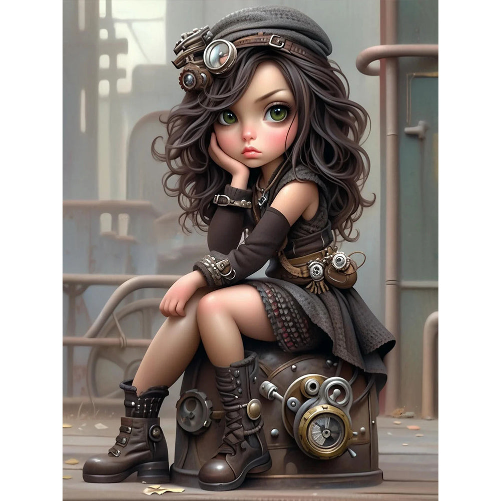 Diamond Painting - Full Round - sweet cool girl (30*40CM)