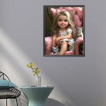 Load image into Gallery viewer, Diamond Painting - Full Round - sweet cool girl (40*50CM)