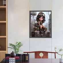 Load image into Gallery viewer, Diamond Painting - Full Round - sweet cool girl (40*50CM)
